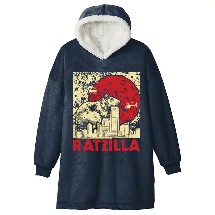 Ratzilla Rat Whisperer Rodent Lover Rat Lover Hooded Wearable Blanket