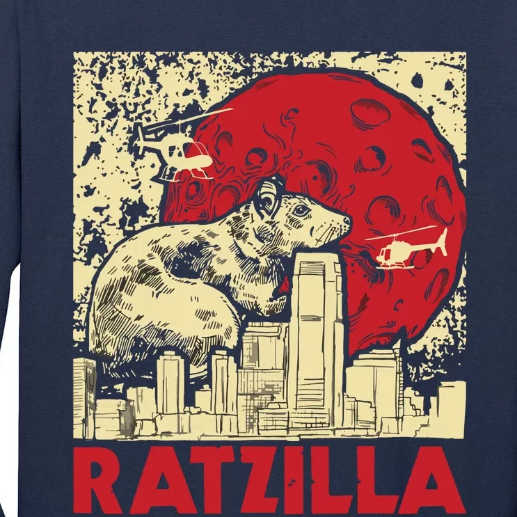 Ratzilla Rat Whisperer Rodent Lover Rat Lover Tall Long Sleeve T-Shirt