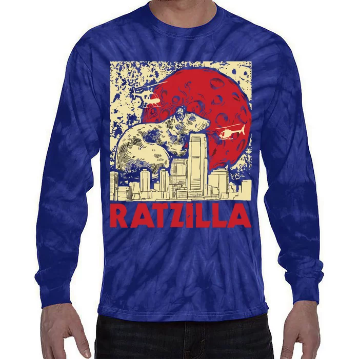 Ratzilla Rat Whisperer Rodent Lover Rat Lover Tie-Dye Long Sleeve Shirt