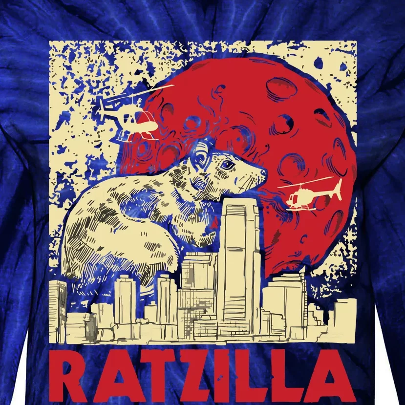 Ratzilla Rat Whisperer Rodent Lover Rat Lover Tie-Dye Long Sleeve Shirt