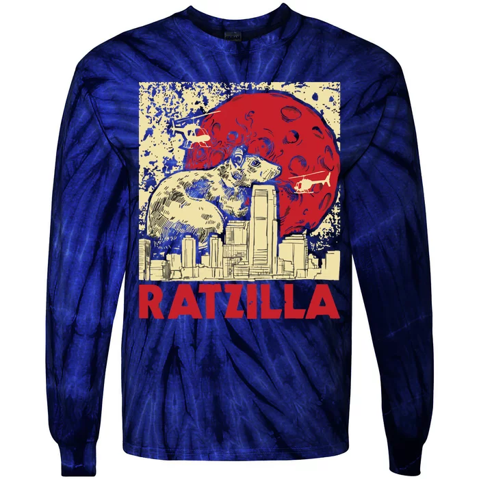 Ratzilla Rat Whisperer Rodent Lover Rat Lover Tie-Dye Long Sleeve Shirt