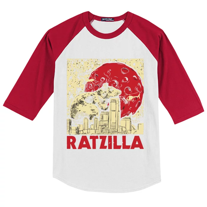 Ratzilla Rat Whisperer Rodent Lover Rat Lover Kids Colorblock Raglan Jersey