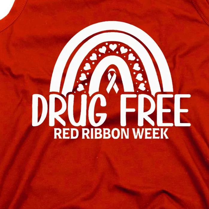 Red Ribbon Week  Drug Free Rainbow Red Ribbon Week Tank Top