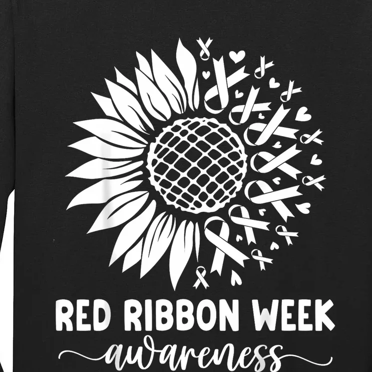 Red Ribbon Week Red Ribbon Week Sunflower Tall Long Sleeve T-Shirt