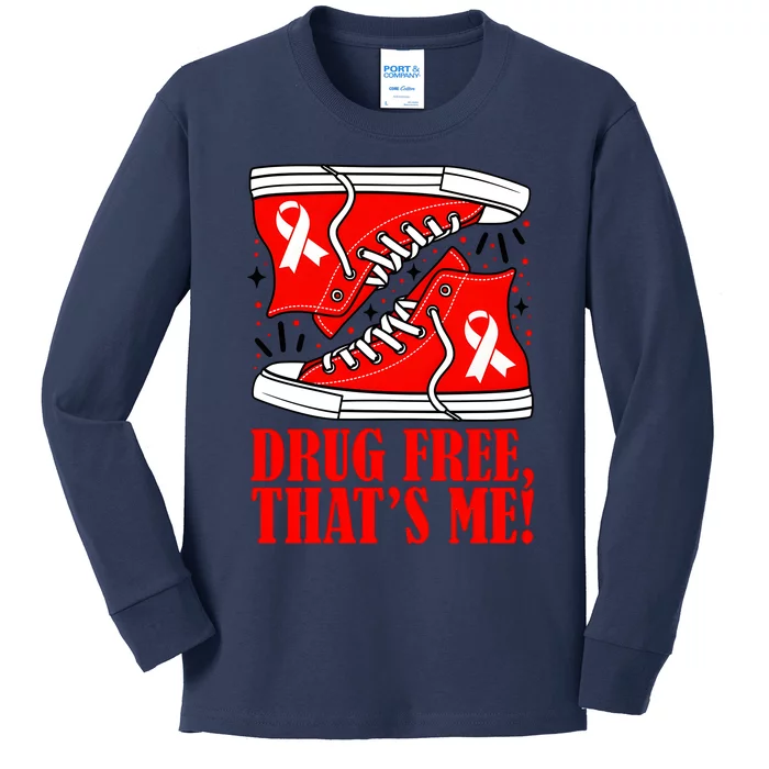 Red Ribbon Week Say No To Drugs Drugs Free Anti Drugs Kids Long Sleeve Shirt