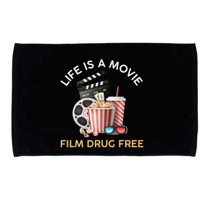 Red Ribbon Week Life Is A Movie Film Drug Free Microfiber Hand Towel