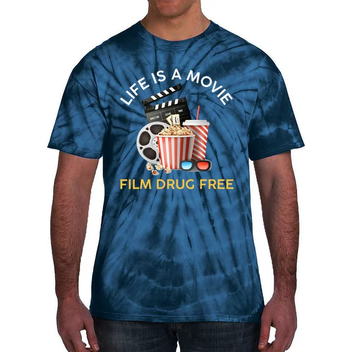 Red Ribbon Week Life Is A Movie Film Drug Free Tie-Dye T-Shirt