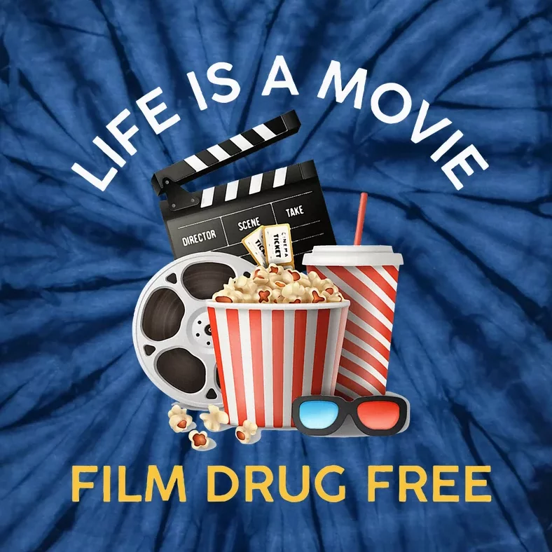 Red Ribbon Week Life Is A Movie Film Drug Free Tie-Dye T-Shirt