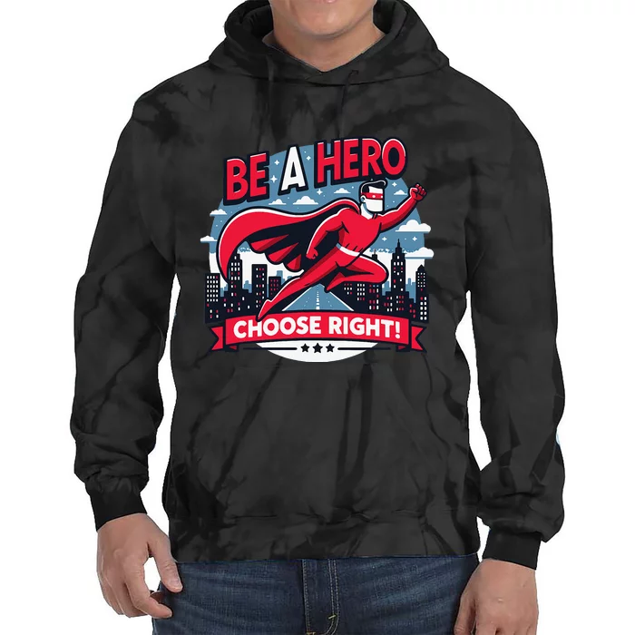 Red Ribbon Week Awareness For Students and Teachers Tie Dye Hoodie