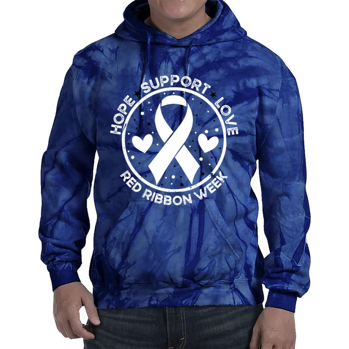 Red Ribbon Week Tie Dye Hoodie