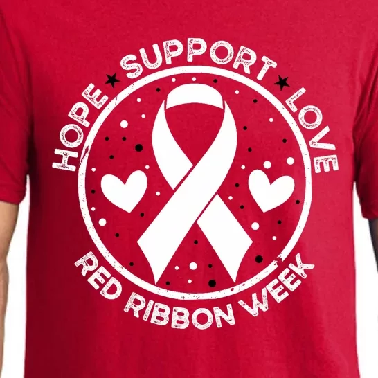 Red Ribbon Week Pajama Set