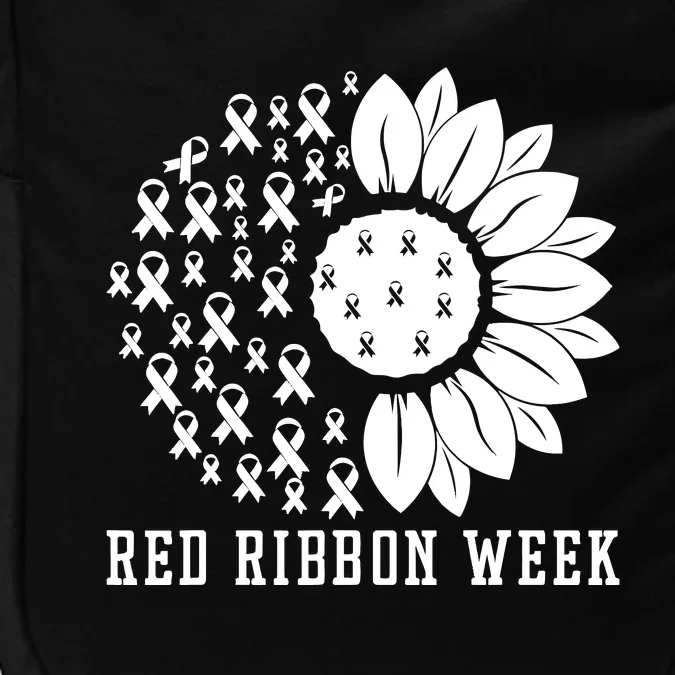 Red Ribbon Week Sunflower We Wear Red Ribbon Week Awareness Impact Tech Backpack