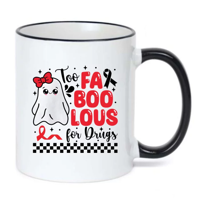 Red Ribbon Week Too Faboo Ous For Drugs Drug Free Black Color Changing Mug