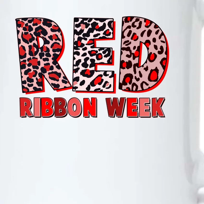 Red Ribbon Week Awareness Black Color Changing Mug