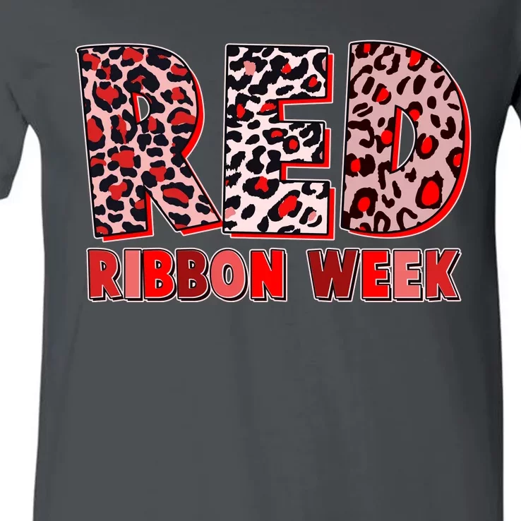 Red Ribbon Week Awareness V-Neck T-Shirt