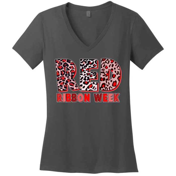 Red Ribbon Week Awareness Women's V-Neck T-Shirt