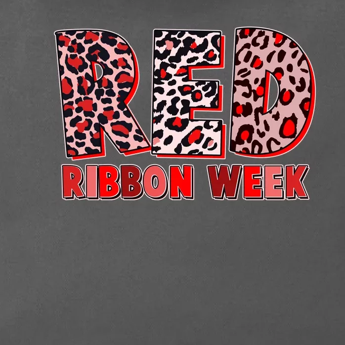 Red Ribbon Week Awareness Zip Tote Bag