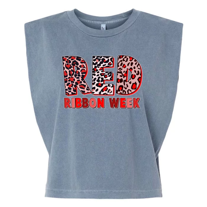 Red Ribbon Week Awareness Garment-Dyed Women's Muscle Tee