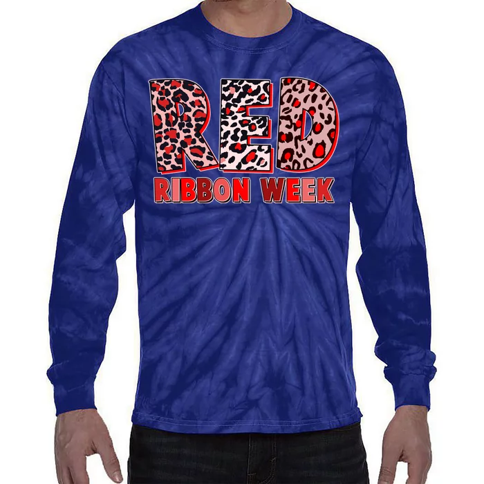 Red Ribbon Week Awareness Tie-Dye Long Sleeve Shirt