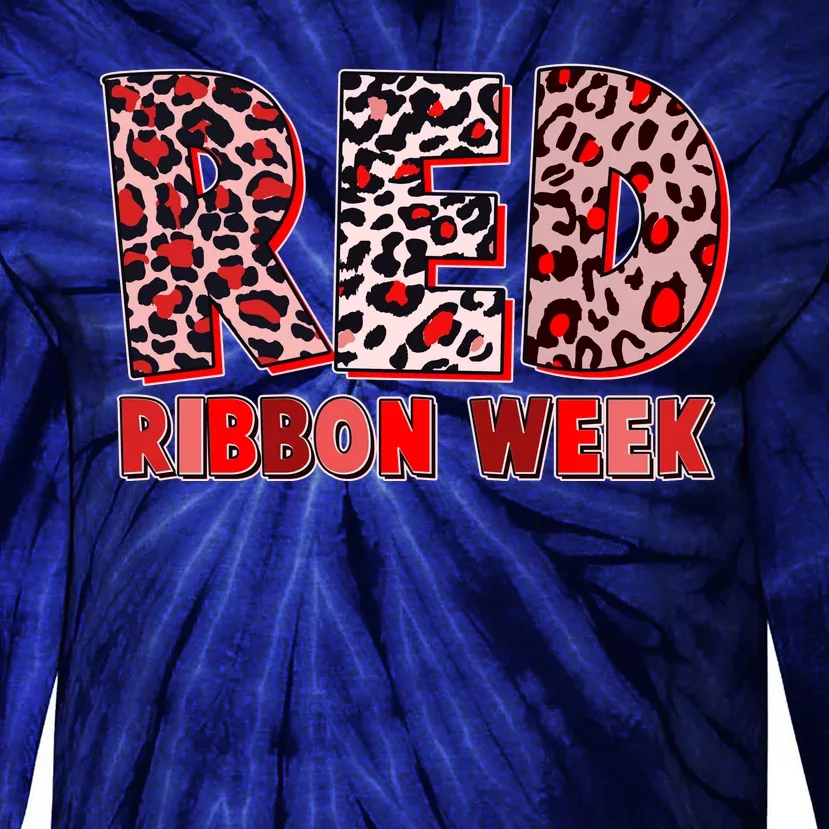 Red Ribbon Week Awareness Tie-Dye Long Sleeve Shirt