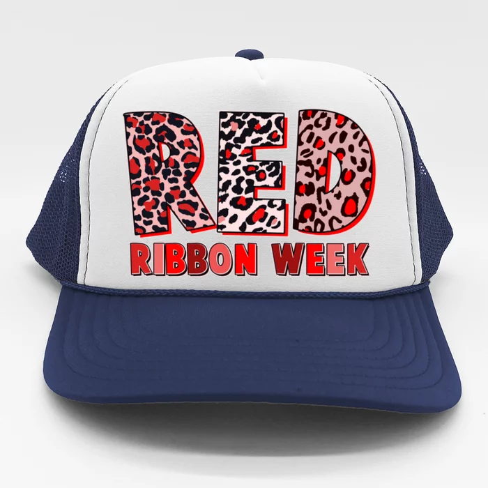 Red Ribbon Week Awareness Trucker Hat