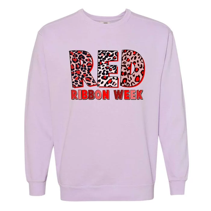 Red Ribbon Week Awareness Garment-Dyed Sweatshirt