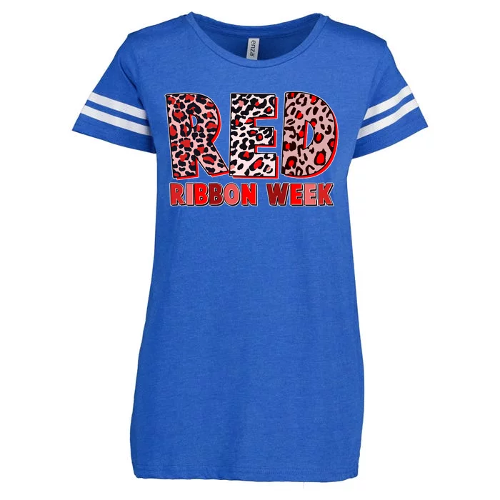 Red Ribbon Week Awareness Enza Ladies Jersey Football T-Shirt