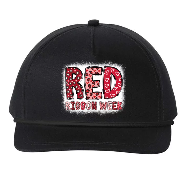 Red Ribbon Week Snapback Five-Panel Rope Hat