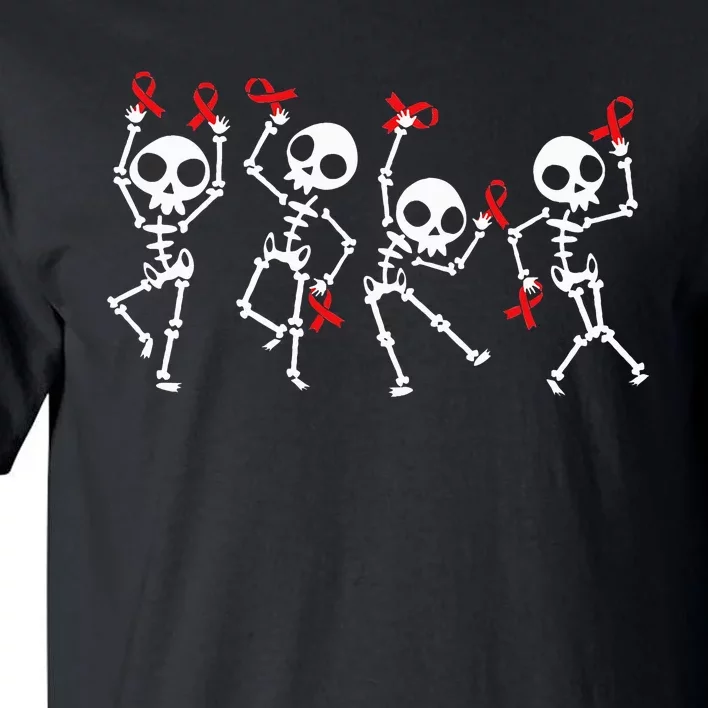 Red Ribbon week Awareness Skeleton Halloween Tall T-Shirt