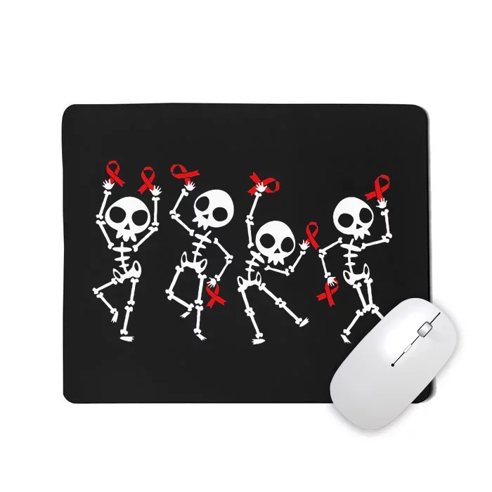 Red Ribbon week Awareness Skeleton Halloween Mousepad