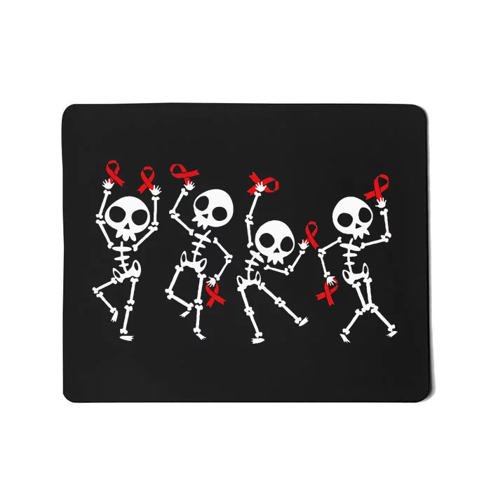 Red Ribbon week Awareness Skeleton Halloween Mousepad