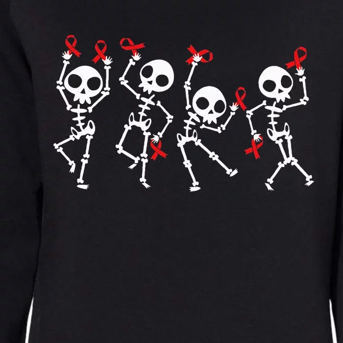 Red Ribbon week Awareness Skeleton Halloween Womens California Wash Sweatshirt