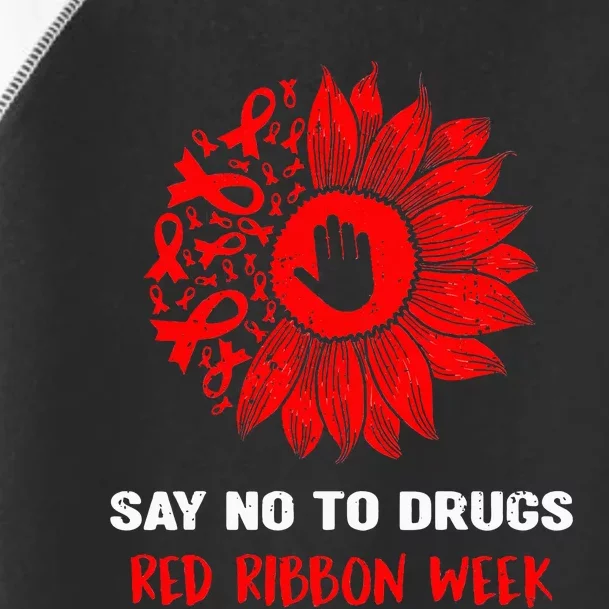 red ribbon week say no to drugs sunflower Toddler Fine Jersey T-Shirt