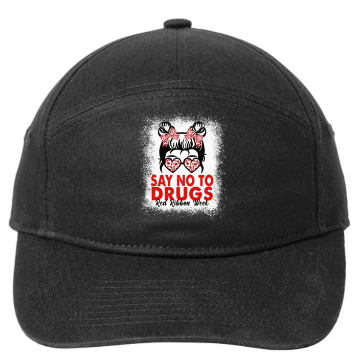 Red Ribbon Week say no to drugs Ribbon Week Awareness 7-Panel Snapback Hat