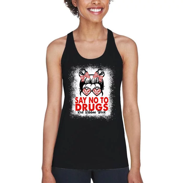 Red Ribbon Week say no to drugs Ribbon Week Awareness Women's Racerback Tank