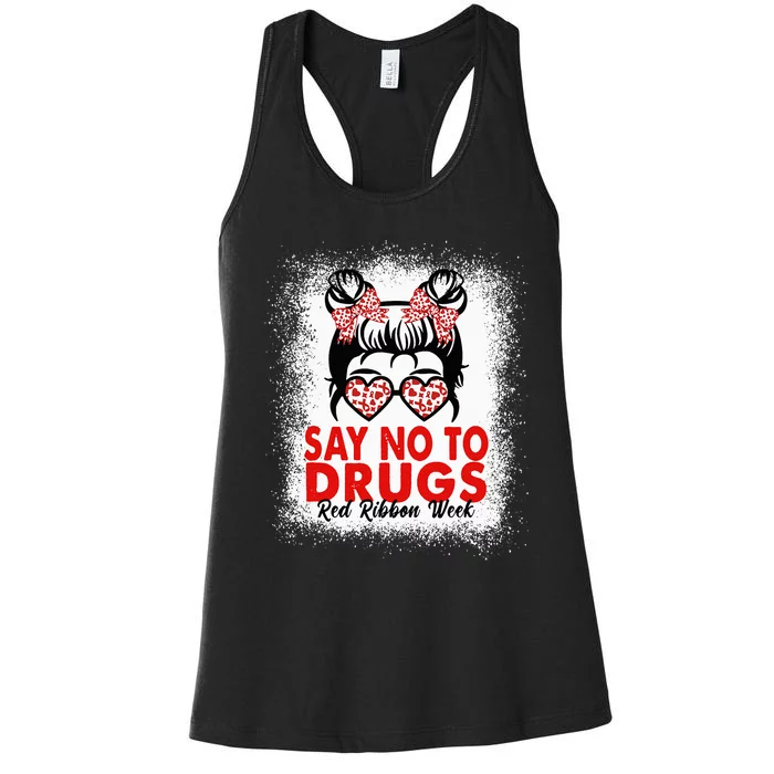 Red Ribbon Week say no to drugs Ribbon Week Awareness Women's Racerback Tank