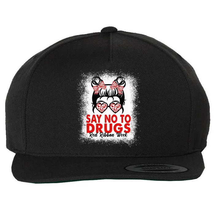 Red Ribbon Week say no to drugs Ribbon Week Awareness Wool Snapback Cap