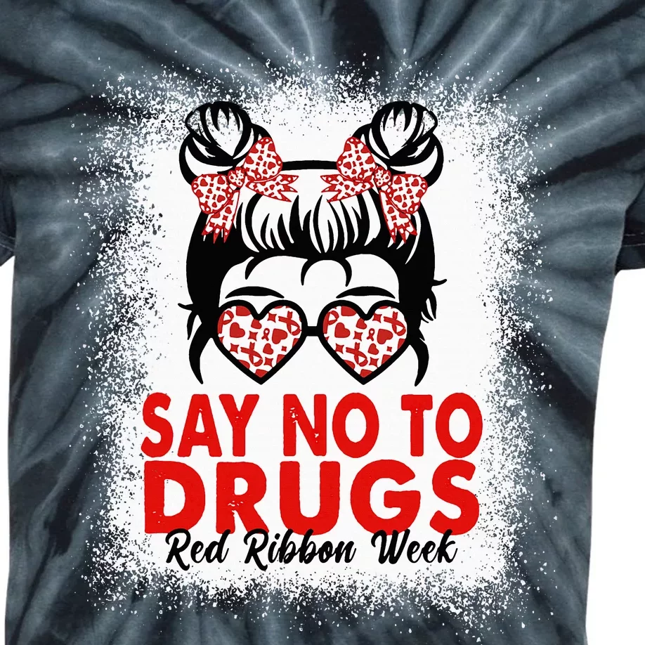 Red Ribbon Week say no to drugs Ribbon Week Awareness Kids Tie-Dye T-Shirt