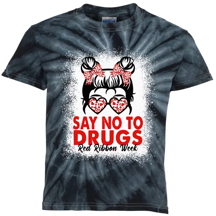 Red Ribbon Week say no to drugs Ribbon Week Awareness Kids Tie-Dye T-Shirt