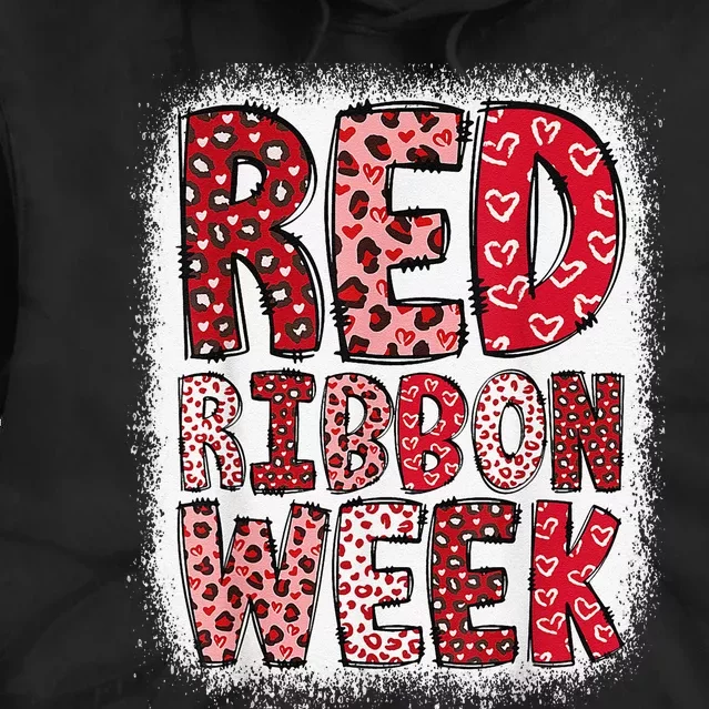 Red Ribbon Week Gift Tie Dye Hoodie