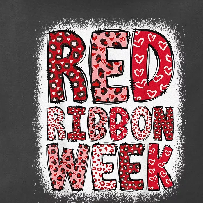 Red Ribbon Week Gift Zip Tote Bag