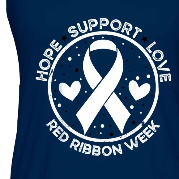 Red Ribbon Week Ladies Essential Flowy Tank