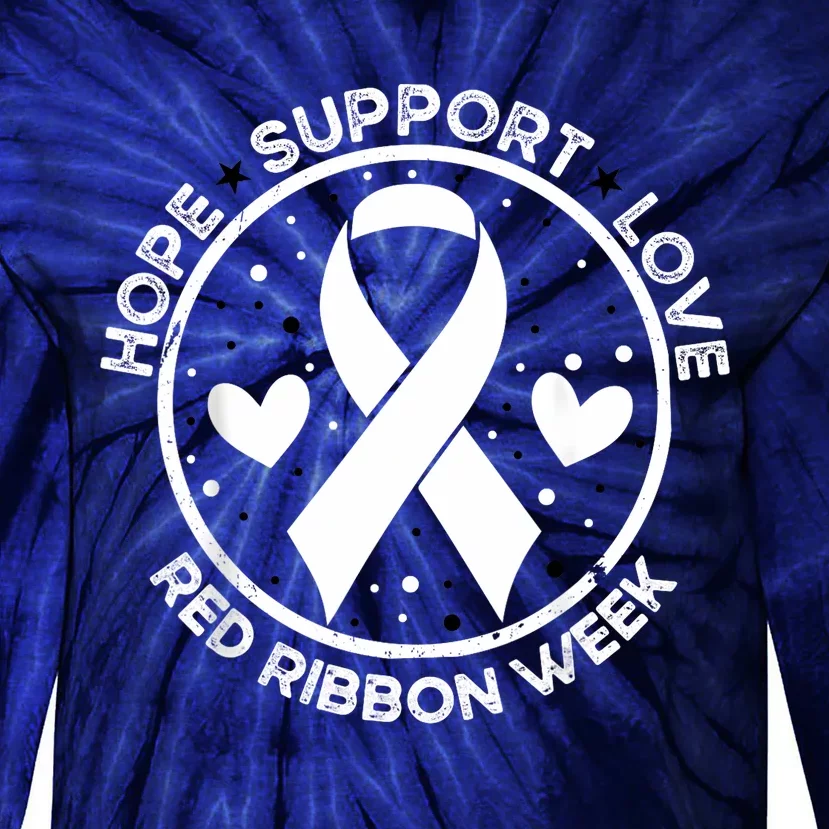 Red Ribbon Week Tie-Dye Long Sleeve Shirt