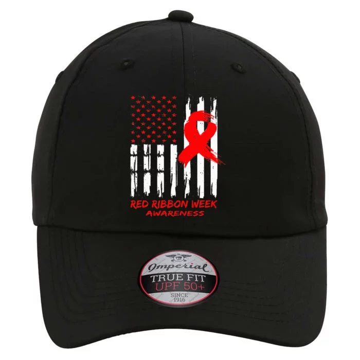 Red Ribbon Week Awareness American USA Flag Red Ribbon Week The Original Performance Cap