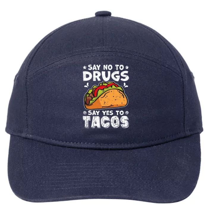 Red Ribbon Week Say No To Drugs Say Yes To Tacos Taco 7-Panel Snapback Hat