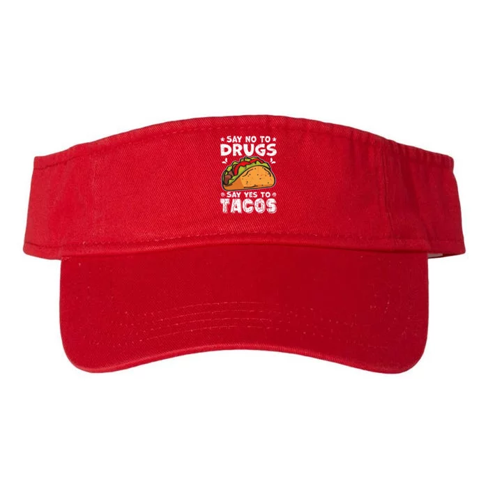 Red Ribbon Week Say No To Drugs Say Yes To Tacos Taco Valucap Bio-Washed Visor