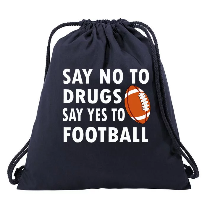 Red Ribbon Week Say No To Drugs Say Yes To Football Drawstring Bag