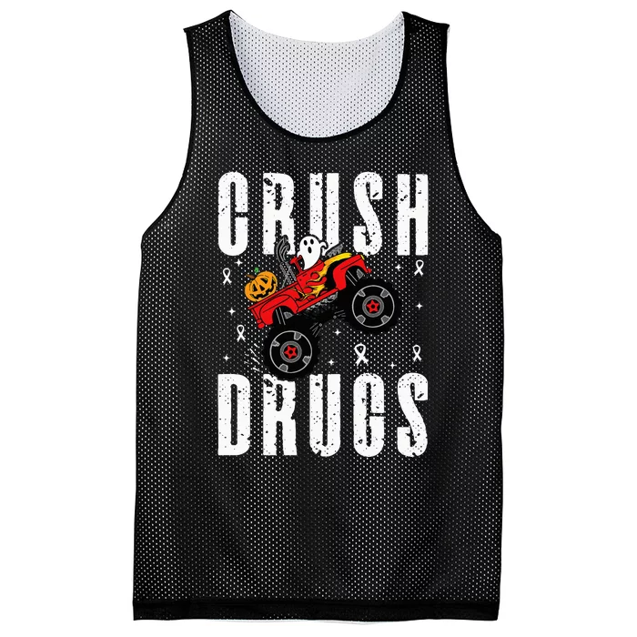 Red Ribbon Week Awareness Halloween Mesh Reversible Basketball Jersey Tank