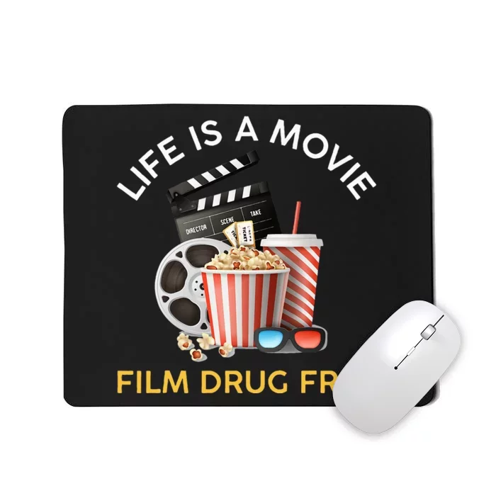 Red Ribbon Week Life Is A Movie Film Drug Free Mousepad