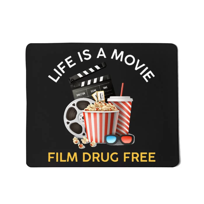 Red Ribbon Week Life Is A Movie Film Drug Free Mousepad